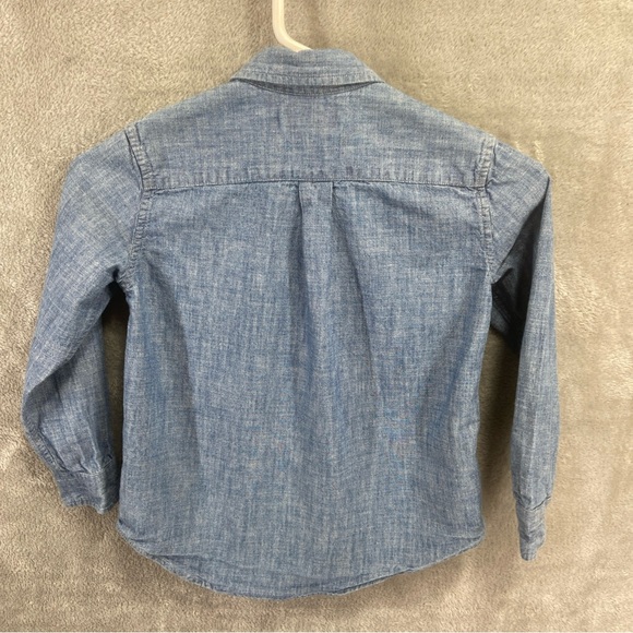 Ralph Lauren Denim Chambray Shirt Boys Sz 6 Long Sleeve Pony Logo Preppy Button - Picture 5 of 11